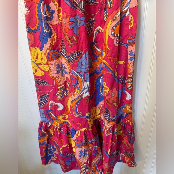 LONDON TIMES | Joelle Maxi Dress Pink Abstract Floral Print | Sz 6 NWT - Picture 4 of 6